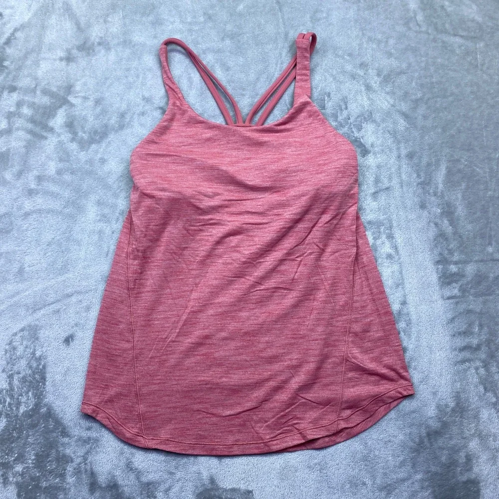 Lululemon Moment To Movement 2-In-1 Tank Women's‎ Sz 4 Heathered Cerry Athletic